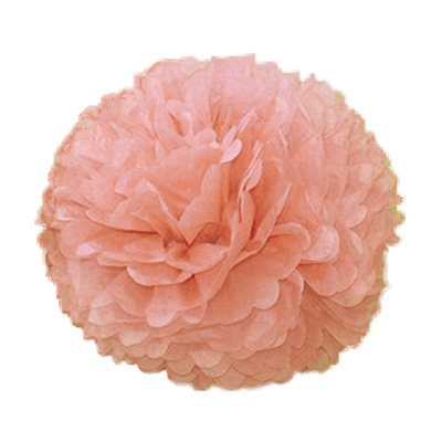 POM POM FLOWER  Ø 48 CM ROSE PAPIER (10 UNITÉ)