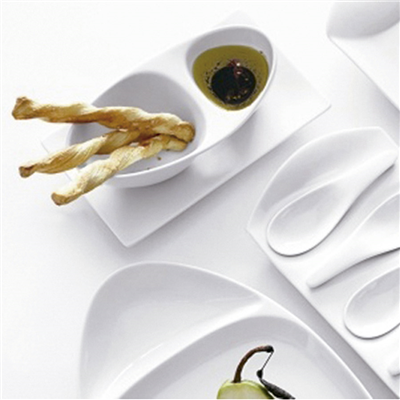 BASES POUR RÉCIPIENT 204.44  22,5x13x1,2 CM BLANC PORCELAINE (6 UNITÉ) – Image 2
