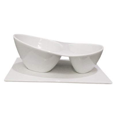 BASES POUR RÉCIPIENT 204.44  22,5x13x1,2 CM BLANC PORCELAINE (6 UNITÉ)
