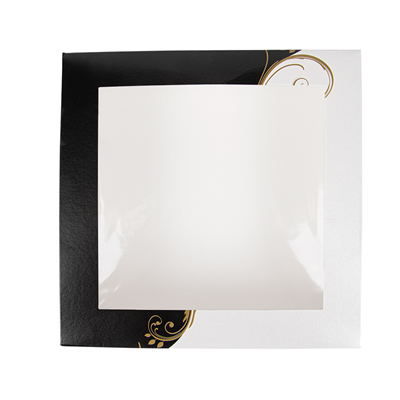 BOÎTES PÂTISSERIES AVEC FENÊTRE 'THEPACK CLASSIC' 250 G/M2 23x23x7,5 CM BLANC CARTON ONDULÉ NANO-MICRO (200 UNITÉ) – Image 3