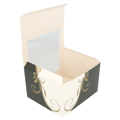 BOÎTES PÂTISSERIES AVEC FENÊTRE 'THEPACK CLASSIC' 250 G/M2 11x13x8 CM BLANC CARTON ONDULÉ NANO-MICRO (800 UNITÉ) – Image 3