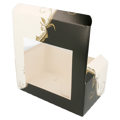 BOÎTES PÂTISSERIES AVEC FENÊTRE 'THEPACK CLASSIC' 250 G/M2 18x11x8 CM BLANC CARTON ONDULÉ NANO-MICRO (400 UNITÉ) – Image 4