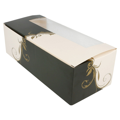 BOÎTES PÂTISSERIES AVEC FENÊTRE 'THEPACK CLASSIC' 250 G/M2 26x11x8 CM BLANC CARTON ONDULÉ NANO-MICRO (300 UNITÉ) – Image 2