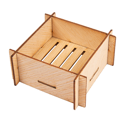 MINI RÉCIPIENTS POUR MISE EN BOUCHE  6,3x6,3x3 CM NATUREL BAMBOU (100 UNITÉ)