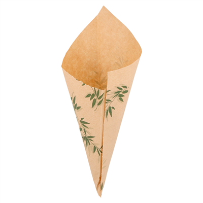 SACHETS EN POINTE PFAS FREE 'FEEL GREEN' 70 G 60 G/M2 20x14 CM NATUREL PARCH.INGRAISSABLE (2000 UNITÉ)