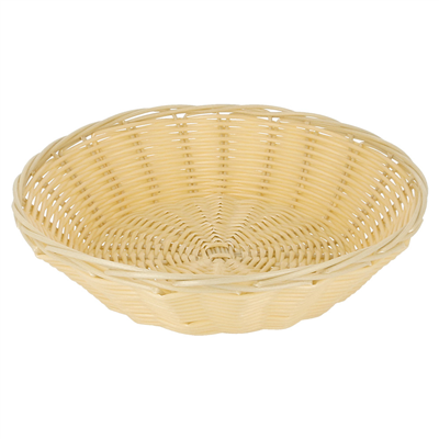 CORBEILLES SIMILAIRE OSIER RONDES  Ø 21x6 CM NATUREL PP (12 UNITÉ)
