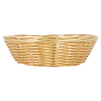 CORBEILLES SIMILAIRES OSIER RONDES  Ø 18x5 CM NATUREL PP (12 UNITÉ) – Image 2