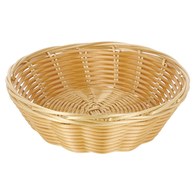 CORBEILLES SIMILAIRES OSIER RONDES  Ø 18x5 CM NATUREL PP (12 UNITÉ)