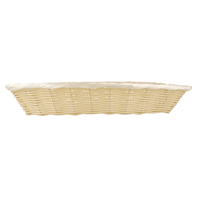 CORBEILLES SIMILAIRE OSIER RECTANGULAIRES  41x28,7x8 CM NATUREL PP (12 UNITÉ) – Image 2