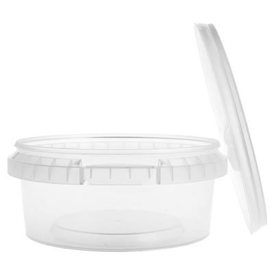 RÉCIPIENTS INVIOLABLES + COUVERCLES 300 ML Ø 11,8x5 CM TRANSPARENT PP (240 UNITÉ) – Image 2