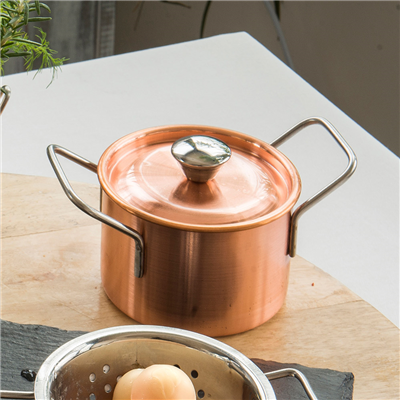 MINI SAUTOIRS 'ARTINOX'  Ø 9x6 CM CUIVRE INOX (1 UNITÉ) – Image 5