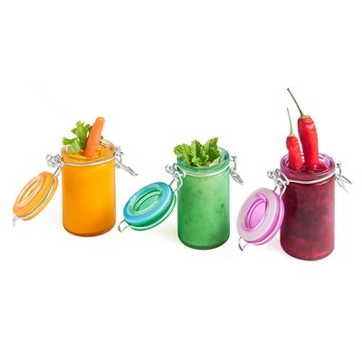 CANISTER POUR MISE EN BOUCHE 'WAKI GLASS' 70 ML Ø 4,5x8,6 CM ASSORTI VERRE (96 UNITÉ) – Image 4
