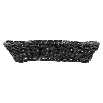 CORBEILLES SIMILAIRE OSIER RECTANGULAIRES  30x22x7 CM NOIR PP (12 UNITÉ) – Image 2