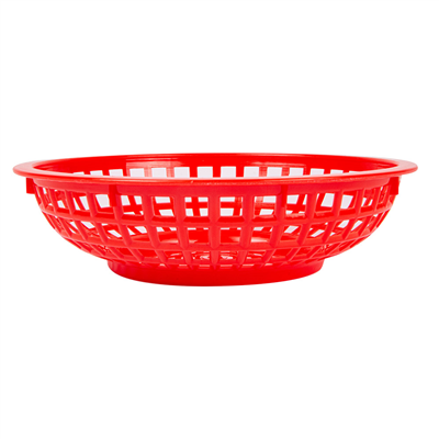 CORBEILLES RONDES  Ø 20x5 CM ROUGE PP (12 UNITÉ) – Image 2