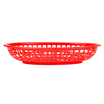 CORBEILLES OVALES  24x15x4,5 CM ROUGE PP (12 UNITÉ) – Image 2
