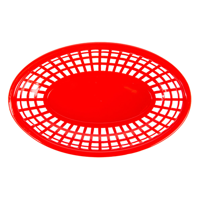 CORBEILLES OVALES  24x15x4,5 CM ROUGE PP (12 UNITÉ) – Image 3