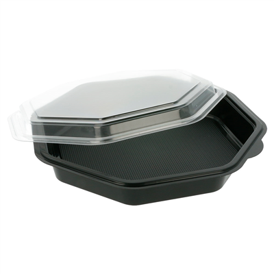 RÉCIPIENTS 1064 ML 23x23x5 CM NOIR PS (200 UNITÉ) – Image 2