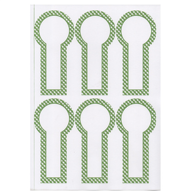 100 U. FEUILLES DIN A4 6 ÉTIQUETTES ALLONGÉES  Ø 6x12,5 CM BLANC PAPIER (1 UNITÉ)