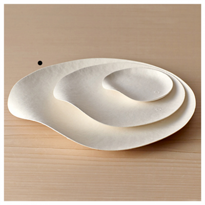 ASSIETTES MARU L 'BIONIC'  Ø 23x3,4 CM BLANC BAGASSE (100 UNITÉ) – Image 4
