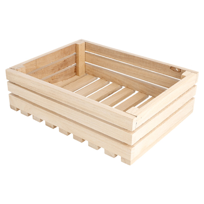 BOÎTE PRÉSENTATION BUFFET  20,3x15,2x6 CM NATUREL BOIS (1 UNITÉ)