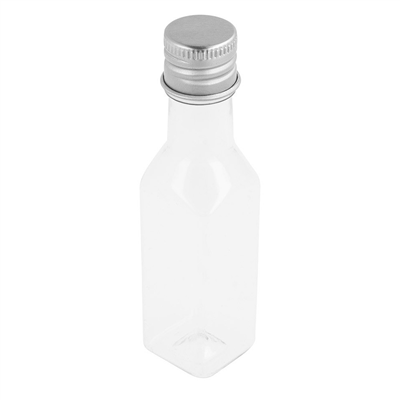 FLACONS AVEC BOUCHON EN ALUMINIUM 35 ML Ø2,5x9,6 CM TRANSPARENT PET (100 UNITÉ)
