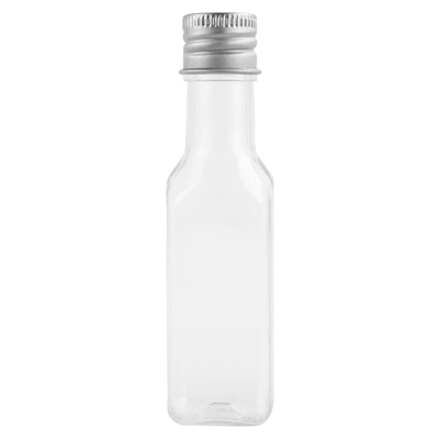FLACONS AVEC BOUCHON EN ALUMINIUM 35 ML Ø2,5x9,6 CM TRANSPARENT PET (100 UNITÉ) – Image 2