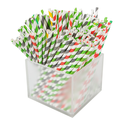 PORTE PAILLES  12,5x12,5x10 CM TRANSPARENT METACRYLATE (12 UNITÉ) – Image 4