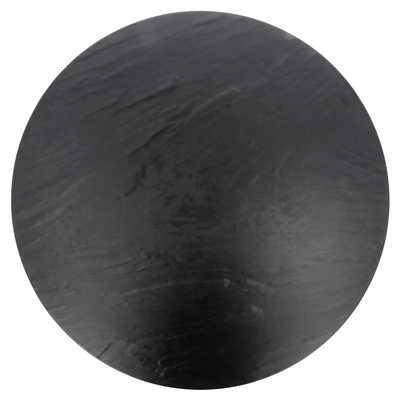 PLATEAUX RONDÉES IMITATION ARDOISE 'ASAMI WARE'  Ø 43x4 CM NOIR MÉLAMINE (3 UNITÉ)