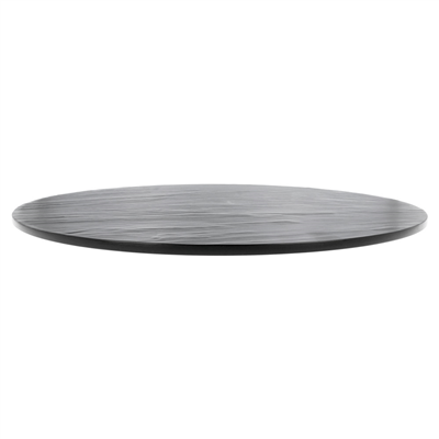 PLATEAUX RONDÉES IMITATION ARDOISE 'ASAMI WARE'  Ø 43x4 CM NOIR MÉLAMINE (3 UNITÉ) – Image 3