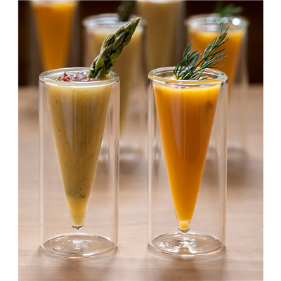 VERRES DOUBLE PAROI 40 ML  Ø 4x9 CM TRANSPARENT VERRE BOROSILICATE (12 UNITÉ) – Image 3