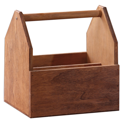BOÎTES PRÉSENTATION AVEC ANSE  19x16x20 CM NATUREL BOIS (1 UNITÉ)