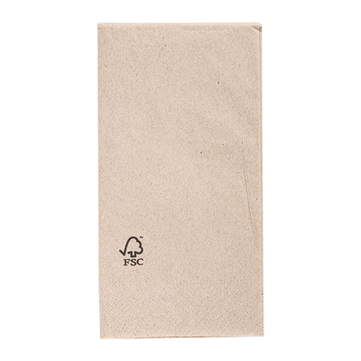 SERVIETTES ECOLABEL 2 PLIS P.1/8  18 G/M2 40x40 CM NATUREL OUATE RECYCLÉE (1800 UNITÉ) – Image 2
