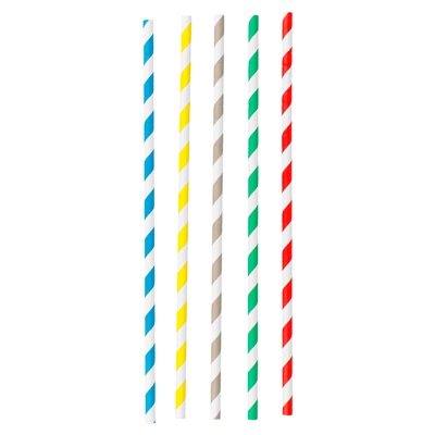 PAILLES FLEXIBLES À FRANGES SOUS SACHETS 'PAPER'  Ø0,60x23 CM ASSORTI PAPIER (3000 UNITÉ) – Image 3
