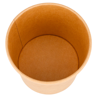 RÉCIPIENTS + COUVERCLES 360 ML - 12 oz 300 + 18 PE G/M2 Ø 9/7,3x8,6 CM NATUREL KRAFT (250 UNITÉ) – Image 3