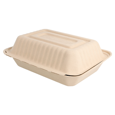 COQUILLES 'BIONIC' 1 L 16,5x22,5x6,4 CM NATUREL BAGASSE (200 UNITÉ) – Image 2