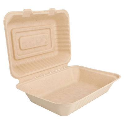 COQUILLES 'BIONIC' 1 L 16,5x22,5x6,4 CM NATUREL BAGASSE (200 UNITÉ) – Image 3