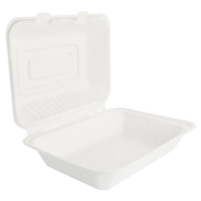 COQUILLES 'BIONIC' 1 L 16,5x22,5x6,4 CM BLANC BAGASSE (200 UNITÉ) – Image 3