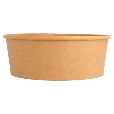 POTS SALADIERS 1300 ML - 43,3 oz 320 + 18 PE G/M2 Ø 18,4/16x6,6 CM NATUREL KRAFT (300 UNITÉ) – Image 2