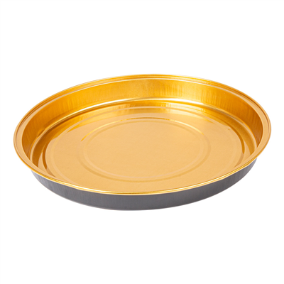 RÉCIPIENTS PÂTISSERIE 900 ML Ø24,2x2,7 CM OR/NOIR ALUMINIUM (50 UNITÉ)