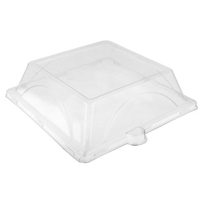 COUVERCLES POUR RÉFÉRENCE 215.92 'BIONIC'  20,7x20,7x4 CM TRANSPARENT PET (250 UNITÉ)