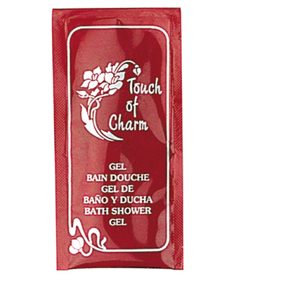 SACHETS GEL DOUCHE 'TOUCH OF CHARM' 10 ML 10x5 CM BORDEAUX PET (1000 UNITÉ) – Image 2