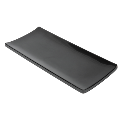 ASSIETTES SUSHI 'ASAMI WARE'  23,5x10,3x2,3 CM NOIR MÉLAMINE (18 UNITÉ)