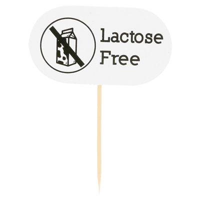 PIQUES "LACTOSE FREE"  8 CM BLANC BOIS (100 UNITÉ)