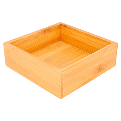 BOÎTE POUR BUFFET  15,5x15,5x5 CM NATUREL BAMBOU (1 UNITÉ)