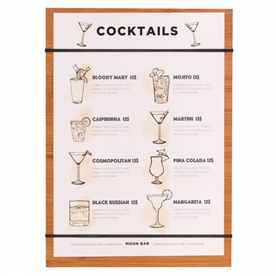 PLANCHE PORTE MENU AVEC ÉLASTIQUES  22,9x31,8x0,4 CM NATUREL MDF (1 UNITÉ) – Image 4