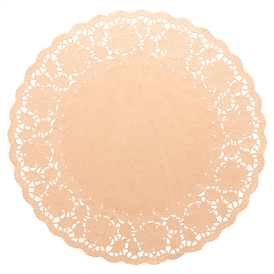 DENTELLES RONDES AJOURÉES  40 G/M2 Ø 42 CM NATUREL KRAFT (250 UNITÉ)