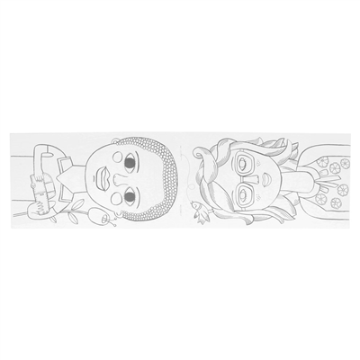 CAHIERS COLORIAGE "VISAGES"  100 G/M2 12,5x22 CM QUADRICHROMIE CELLULOSE (100 UNITÉ) – Image 3
