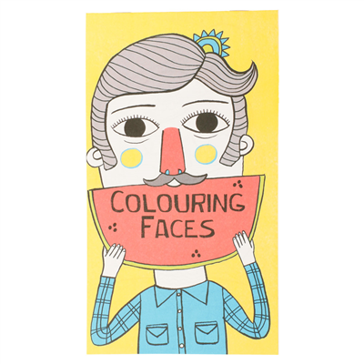 CAHIERS COLORIAGE "VISAGES"  100 G/M2 12,5x22 CM QUADRICHROMIE CELLULOSE (100 UNITÉ)