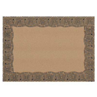SETS DE TABLE OFFSET 'MAYA' 70 G/M2 31x43 CM QUADRICHROMIE KRAFT (2000 UNITÉ)