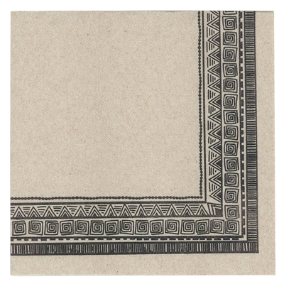 SERVIETTES ECOLABEL 'DOUBLE POINT - NAIROBI' 18 G/M2 40x40 CM NATUREL OUATE RECYCLÉE (1200 UNITÉ)